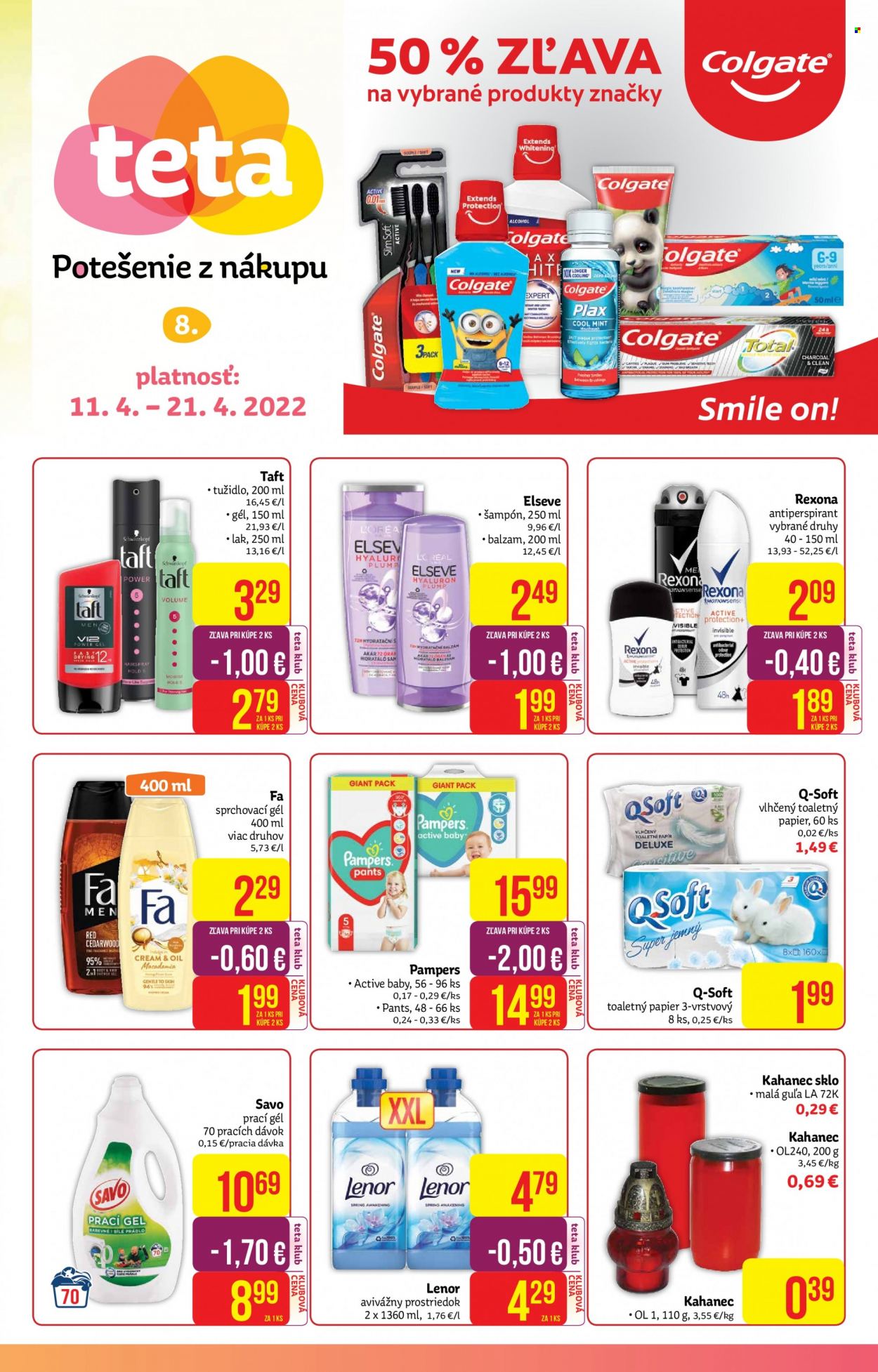 Leták Teta drogerie - 11.4.2022 - 21.4.2022. Strana 1