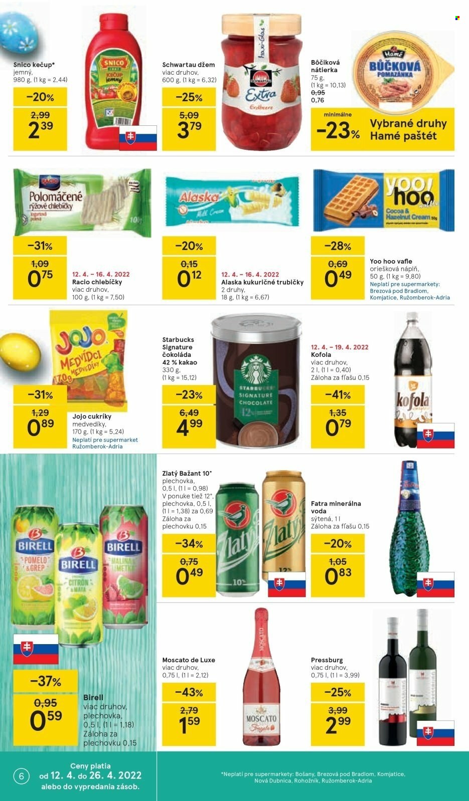 Leták TESCO supermarket - 12.4.2022 - 16.4.2022. Strana 6