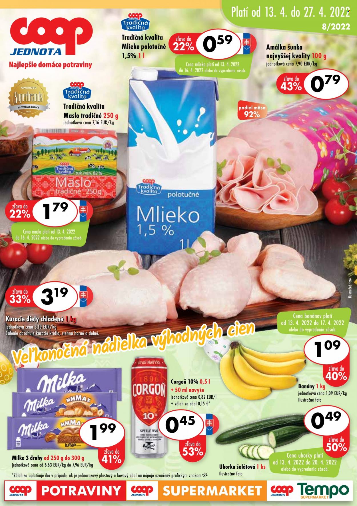 Leták COOP Jednota - 13.4.2022 - 27.4.2022. Strana 1