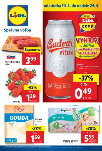 Leták Lidl - 19.4.2022 - 24.4.2022.