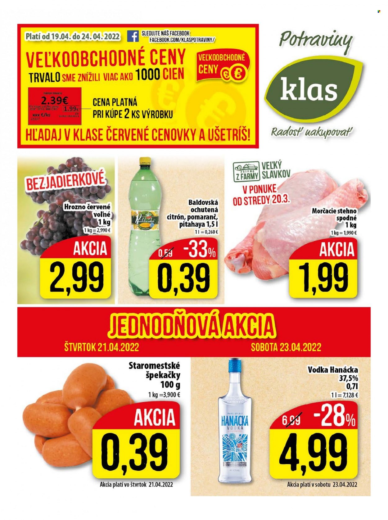 Leták Klas - 19.4.2022 - 24.4.2022. Strana 1