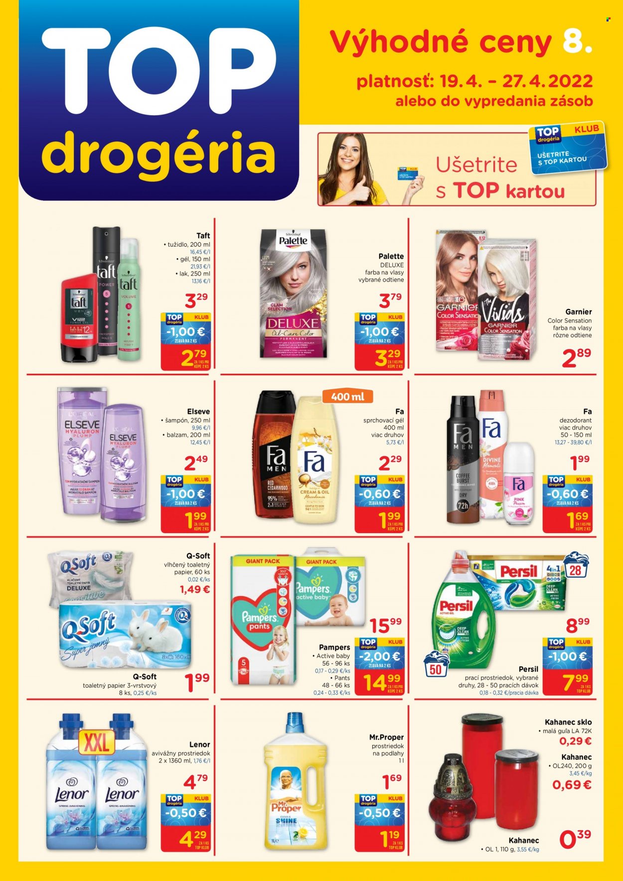 Leták TOP drogéria - 19.4.2022 - 27.4.2022. Strana 1