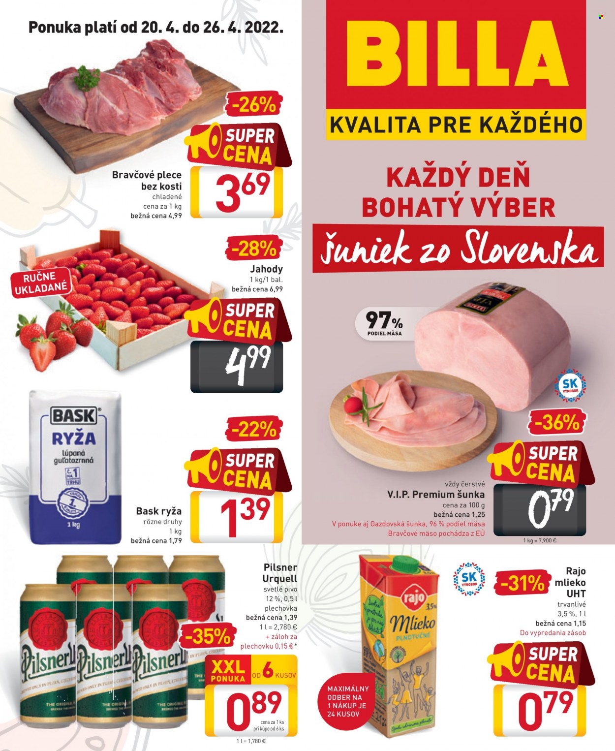 Leták Billa - 20.4.2022 - 26.4.2022. Strana 1