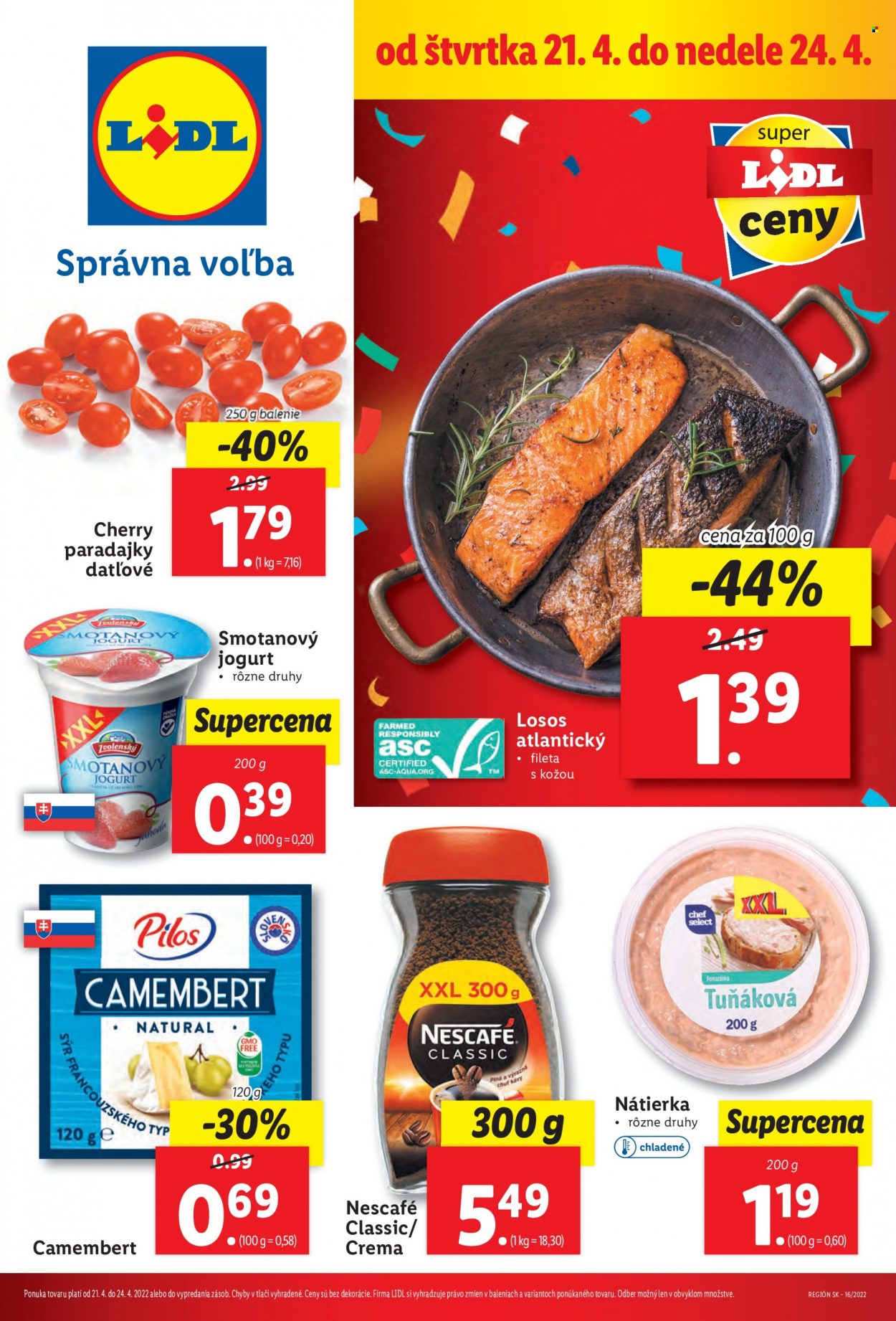 Leták Lidl - 21.4.2022 - 24.4.2022. Strana 1