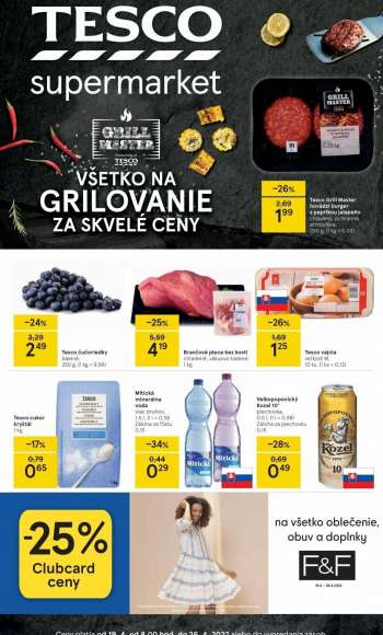Leták TESCO supermarket - 19.4.2022 - 26.4.2022.