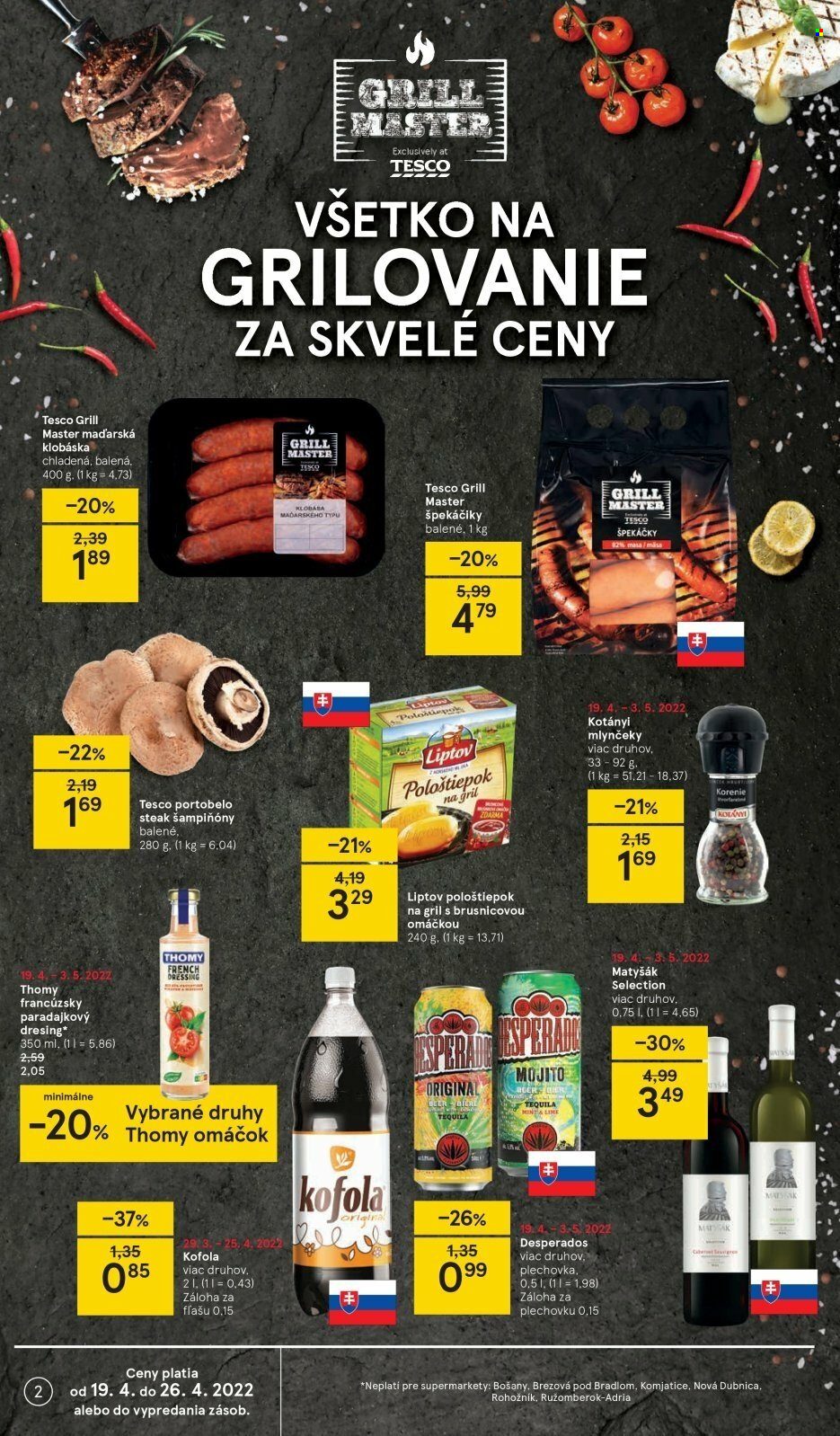Leták TESCO supermarket - 19.4.2022 - 26.4.2022. Strana 2