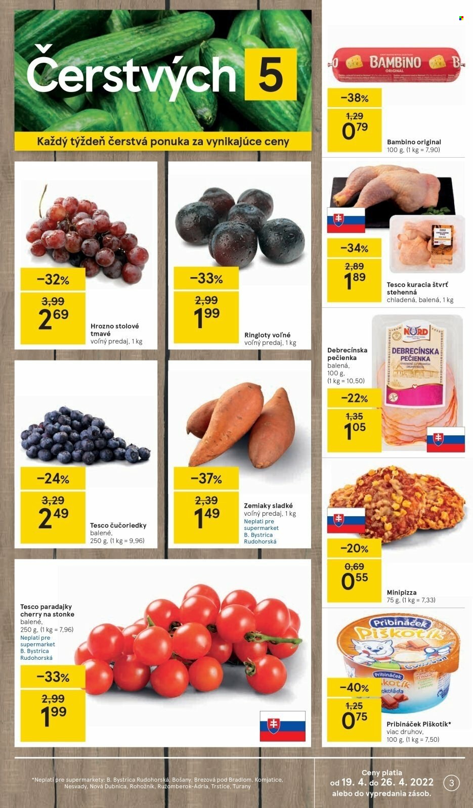 Leták TESCO supermarket - 19.4.2022 - 26.4.2022. Strana 3