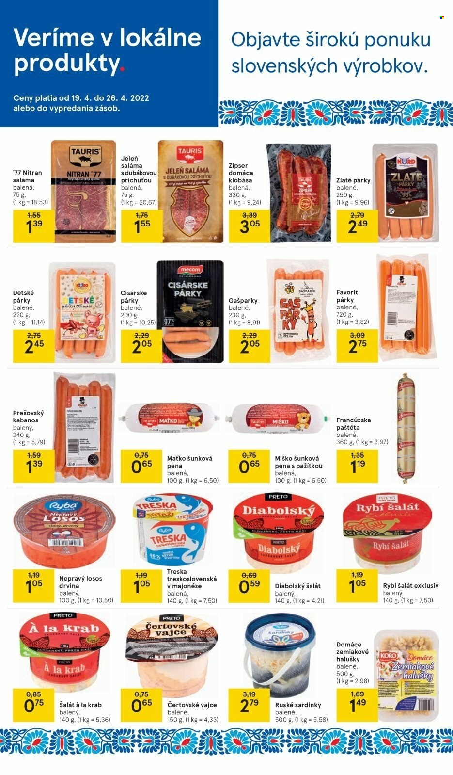Leták TESCO supermarket - 19.4.2022 - 26.4.2022. Strana 4