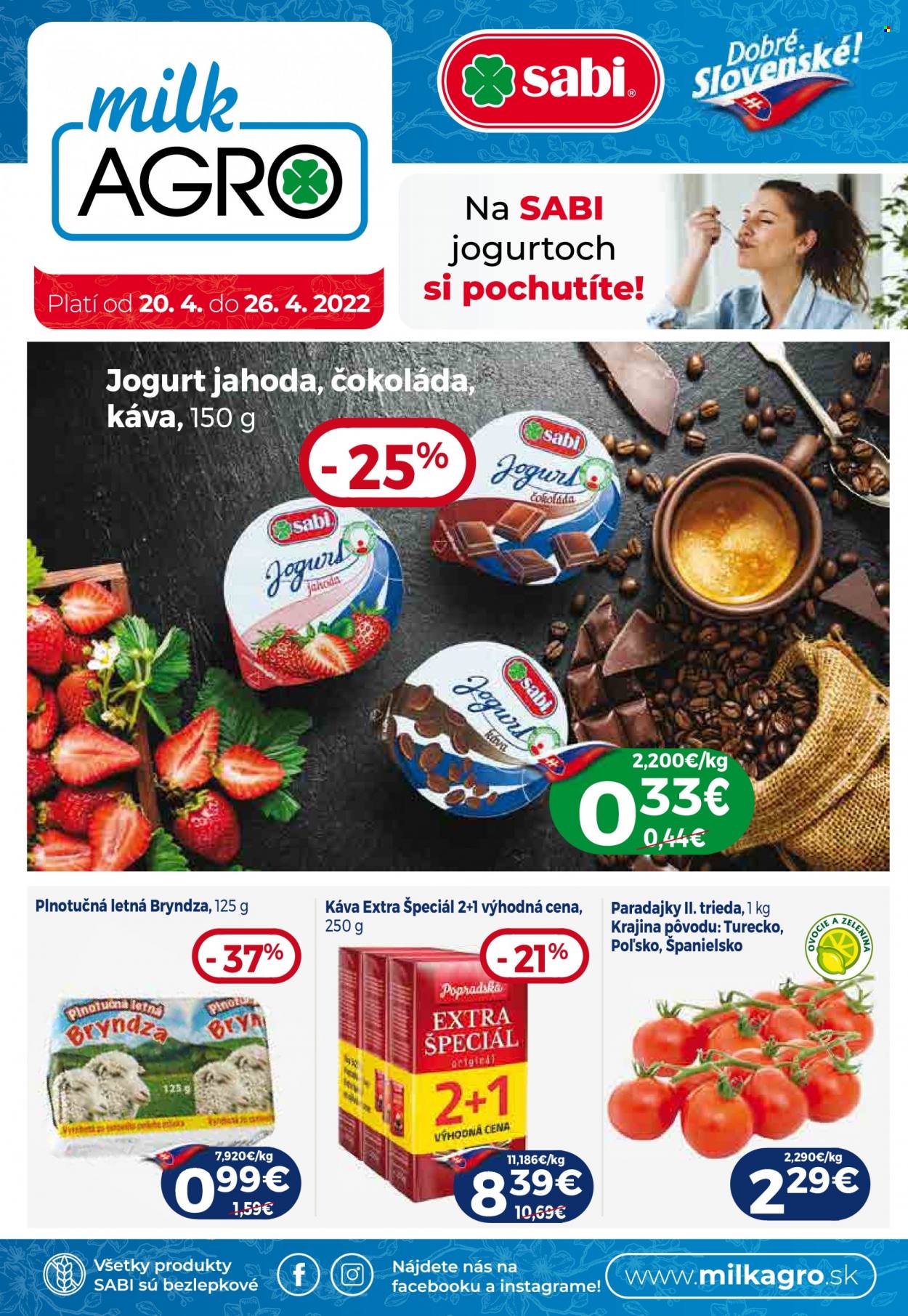 Leták Milk AGRO - 20.4.2022 - 26.4.2022. Strana 1