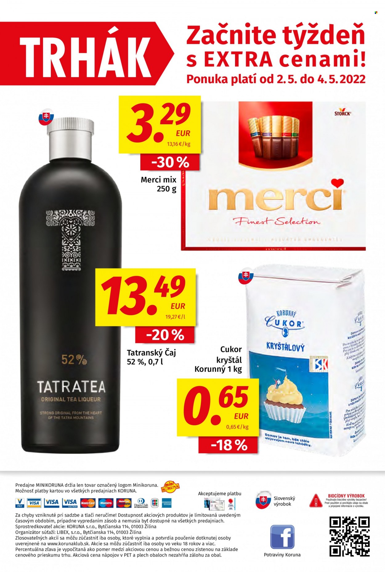 Leták Potraviny KORUNA - 22.4.2022 - 4.5.2022. Strana 12