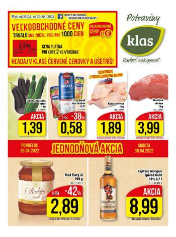 Leták Klas - 25.4.2022 - 30.4.2022.