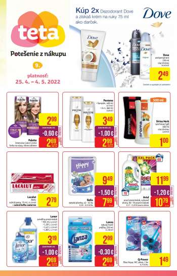 Leták Teta drogerie - 25.4.2022 - 4.5.2022.