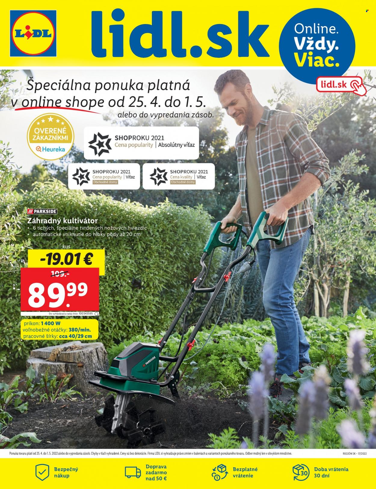 Leták Lidl - 25.4.2022 - 1.5.2022. Strana 1