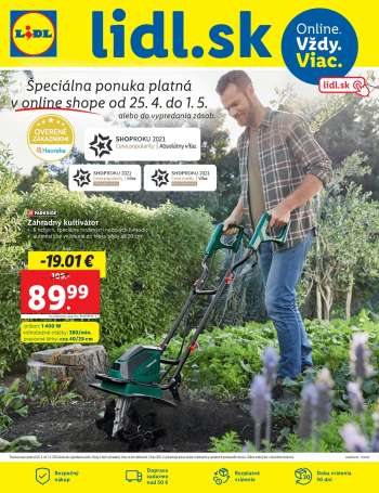 Leták Lidl - 25.4.2022 - 1.5.2022.