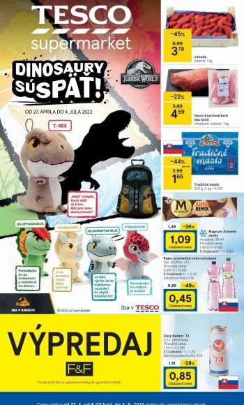 Leták TESCO supermarket - 27.4.2022 - 3.5.2022.