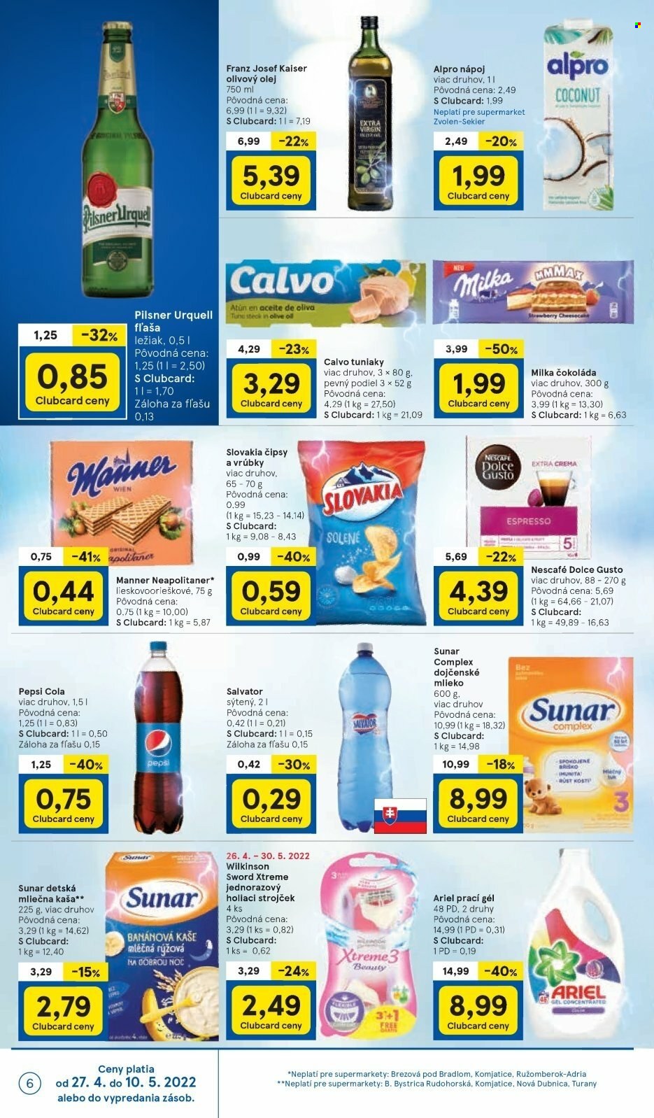 Leták TESCO supermarket - 27.4.2022 - 3.5.2022. Strana 6