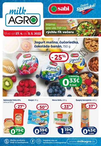 Leták Milk AGRO - 27.4.2022 - 3.5.2022.