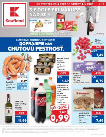 Leták Kaufland - 28.4.2022 - 4.5.2022.