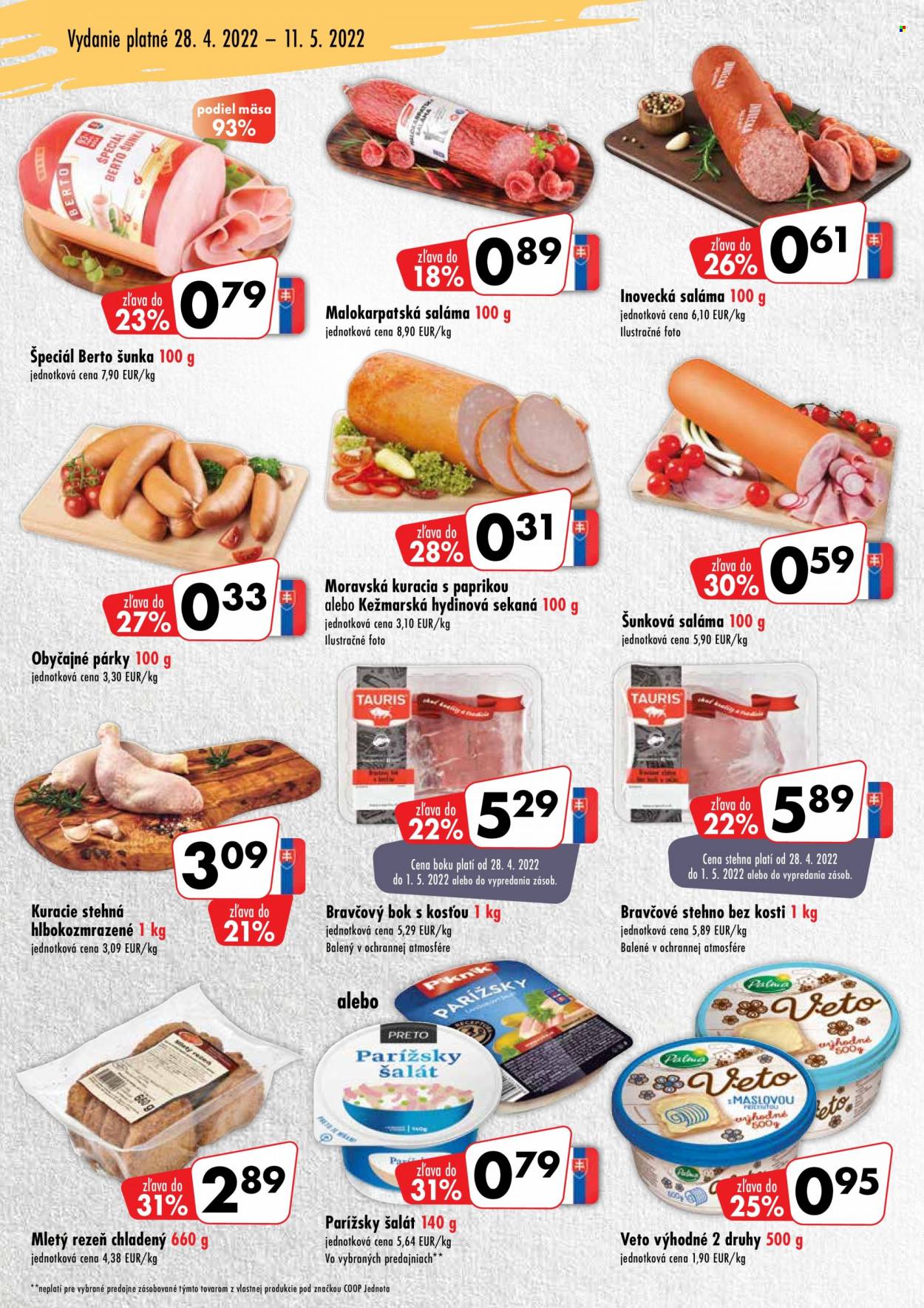 Leták COOP Jednota - 28.4.2022 - 11.5.2022. Strana 2