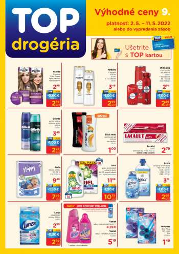 Leták TOP drogéria - 2.5.2022 - 11.5.2022.