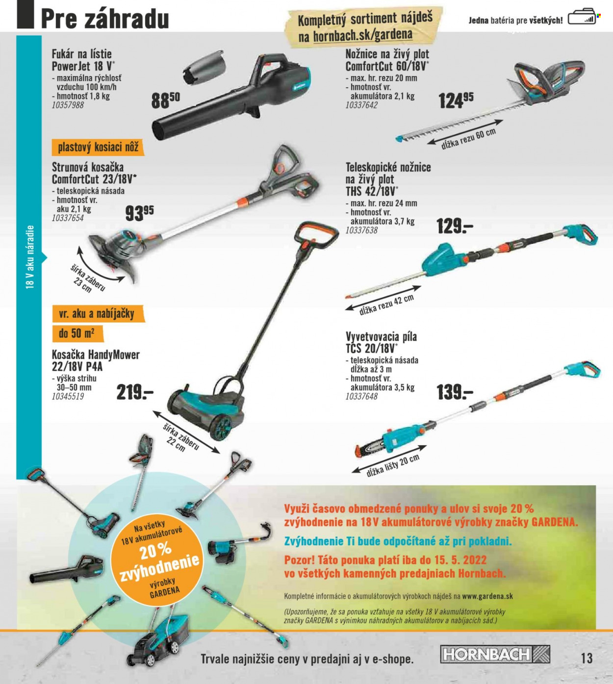 Leták Hornbach - 26.4.2022 - 26.7.2022. Strana 13
