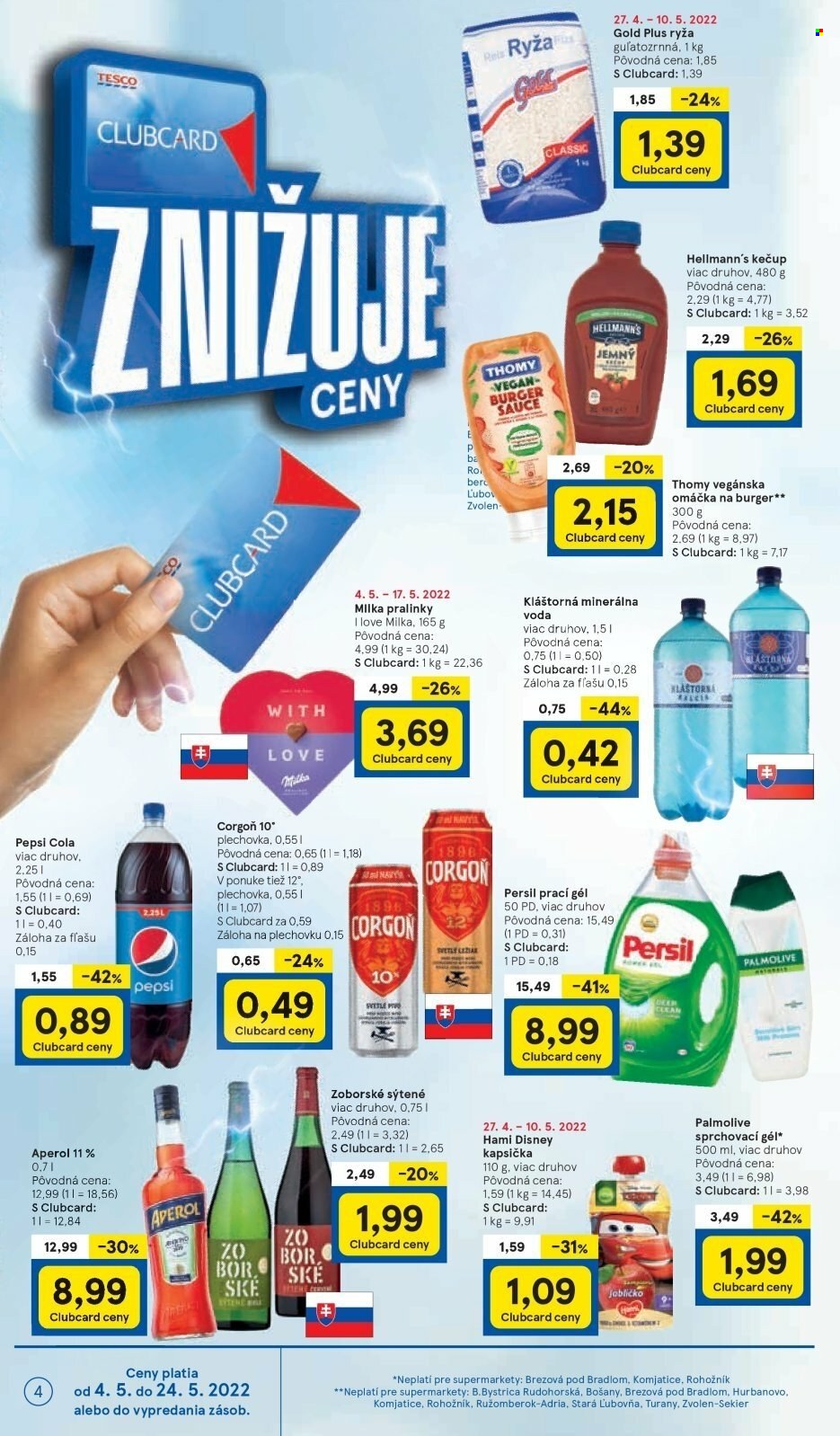 Leták TESCO supermarket - 4.5.2022 - 10.5.2022. Strana 4