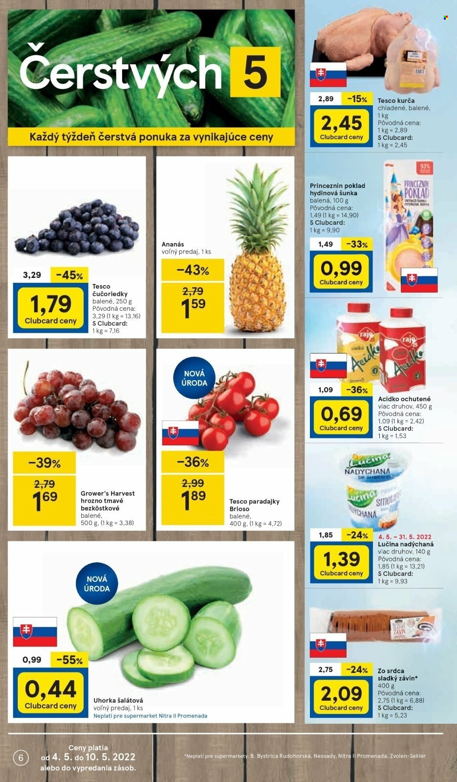 Leták TESCO supermarket - 4.5.2022 - 10.5.2022. Strana 6