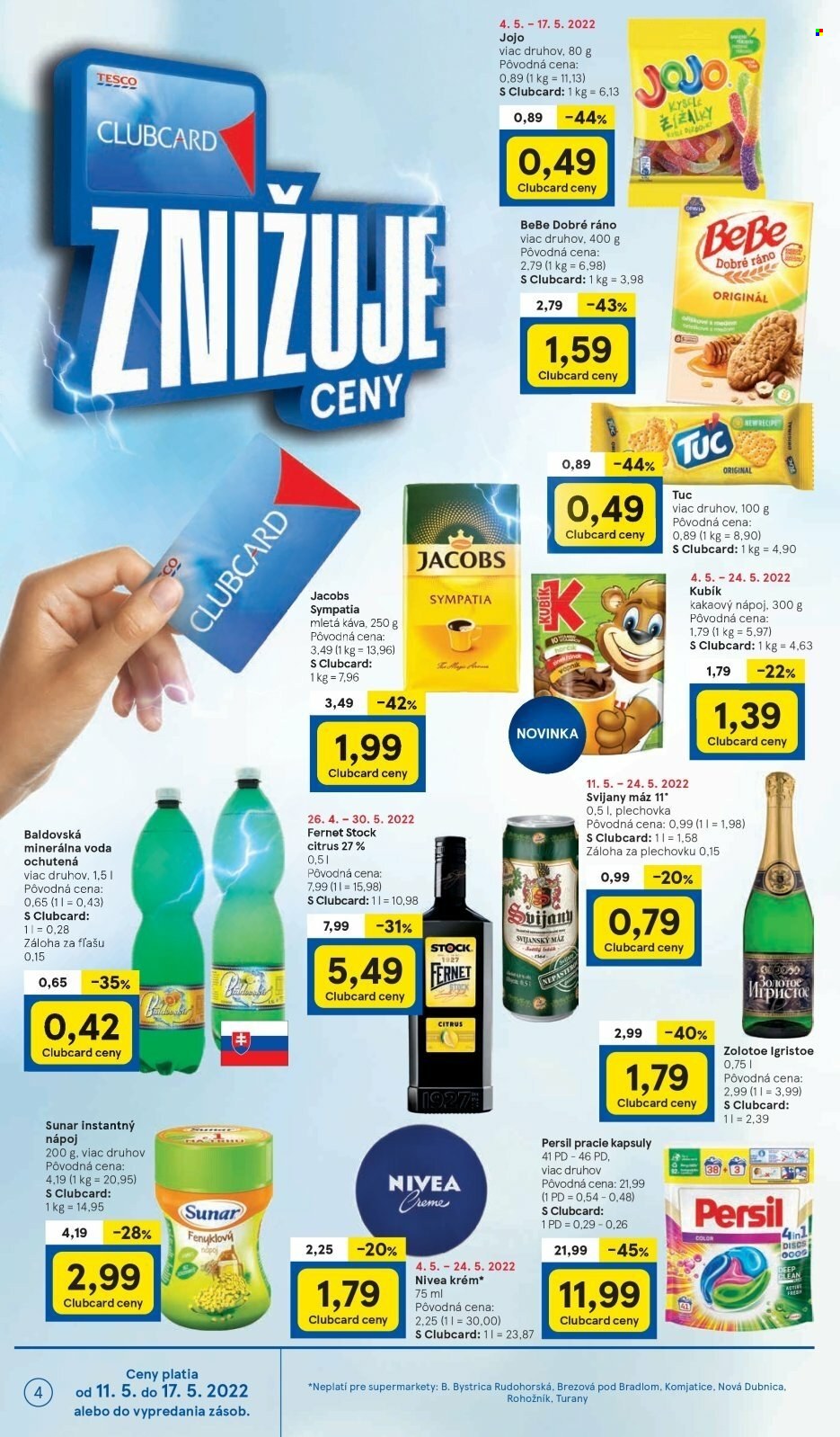 Leták TESCO supermarket - 11.5.2022 - 17.5.2022. Strana 4