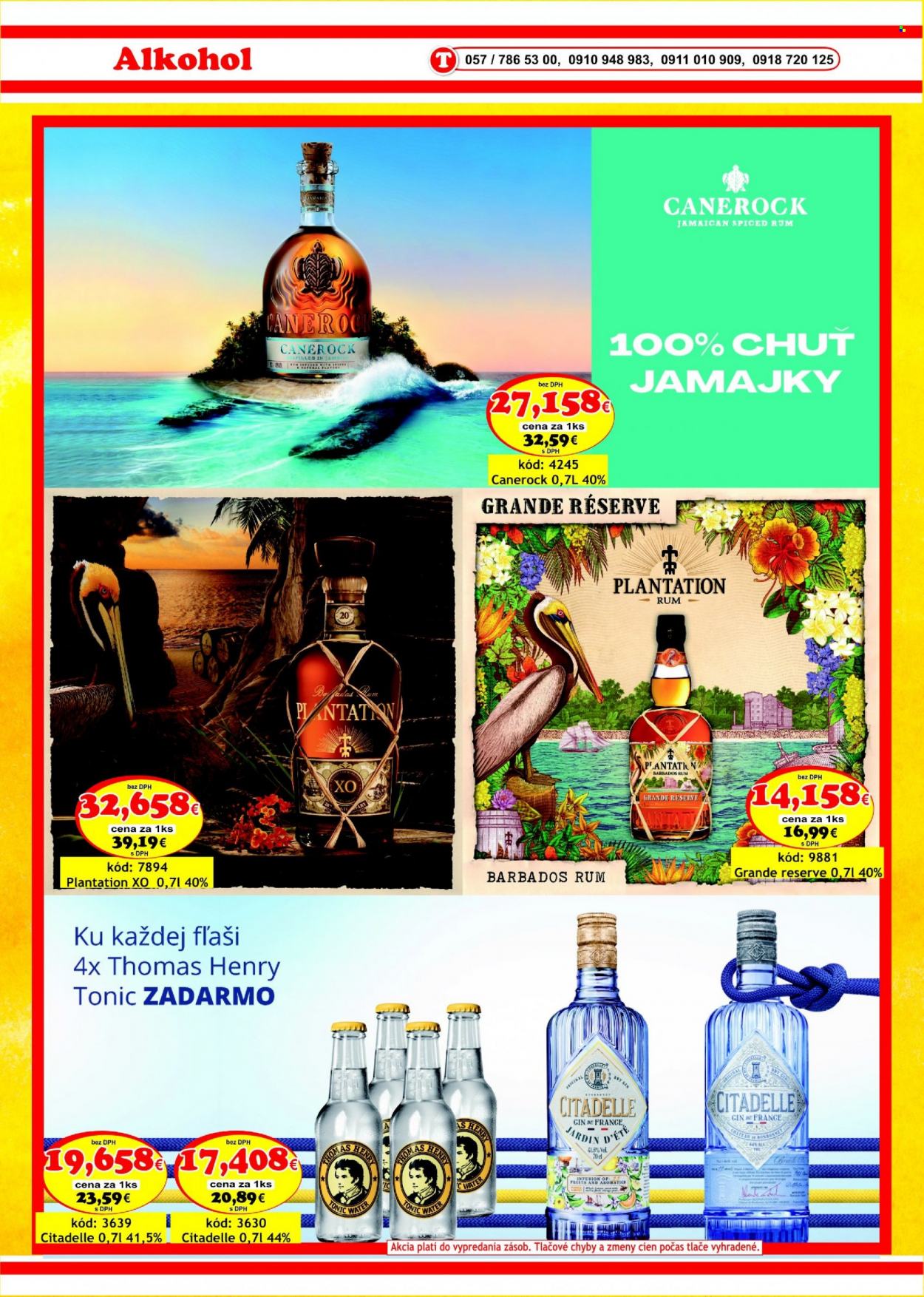thumbnail - Leták DMJ market - 1.5.2022 - 30.6.2022 - Produkty v akcii - tonic, alkohol, rum, gin, Plantation Rum, Cien. Strana 40.