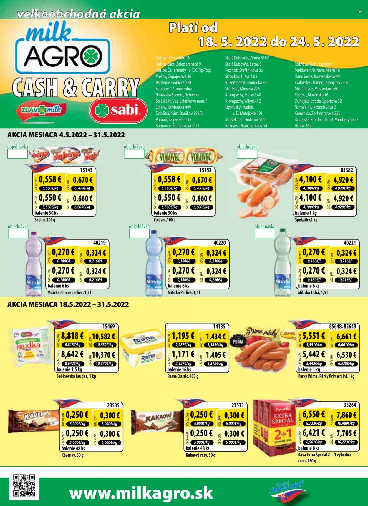 Leták Milk AGRO - 18.5.2022 - 24.5.2022. Strana 1