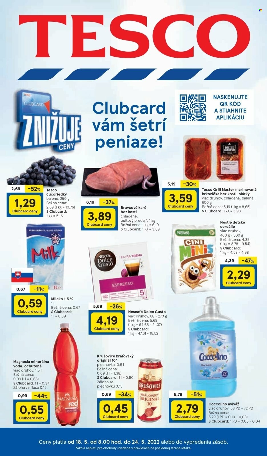 Leták TESCO - 18.5.2022 - 24.5.2022. Strana 1