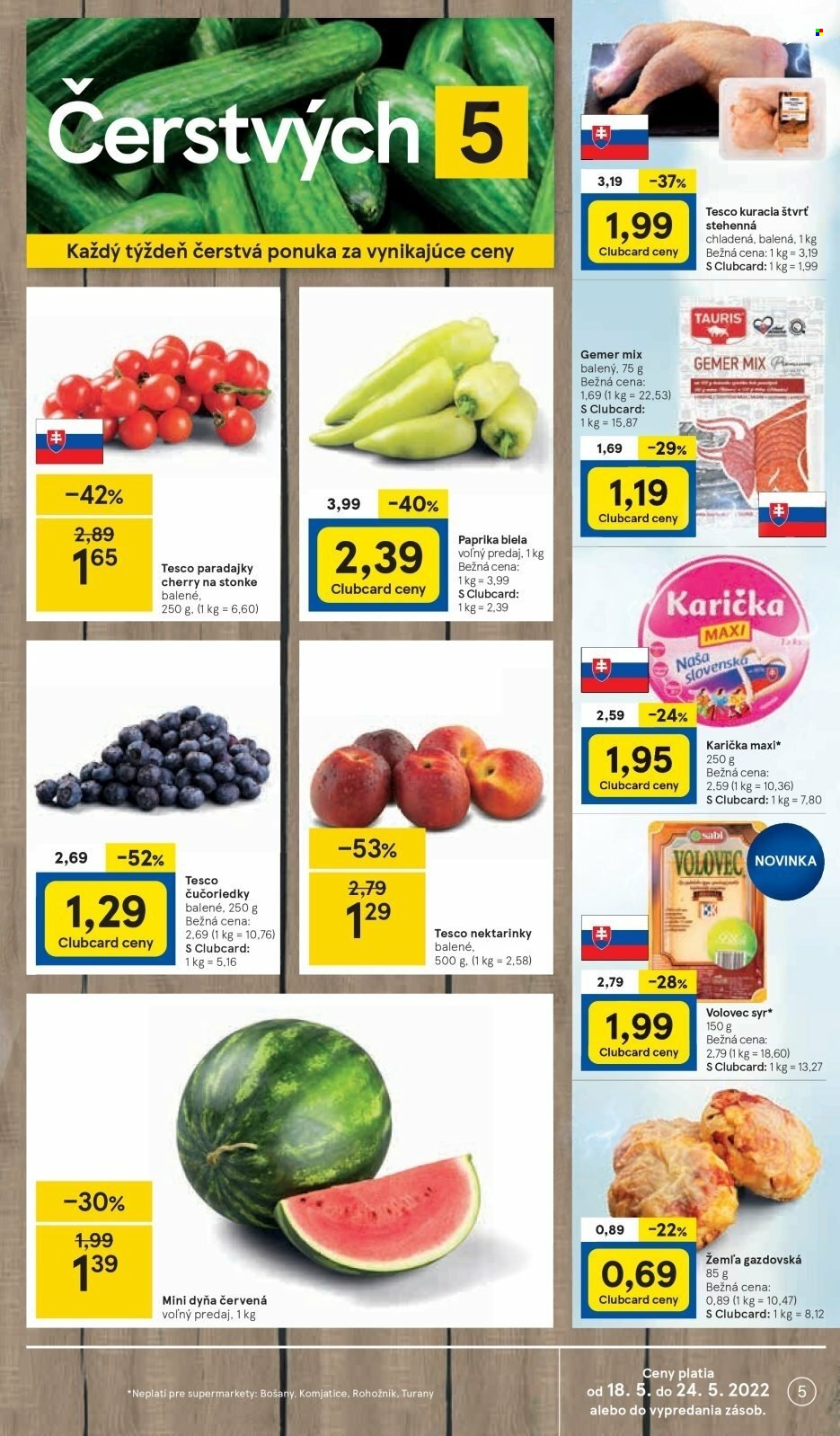 Leták TESCO supermarket - 18.5.2022 - 24.5.2022. Strana 5
