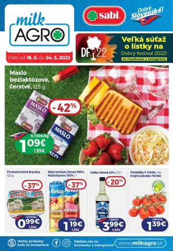 Leták Milk AGRO - 18.5.2022 - 24.5.2022.