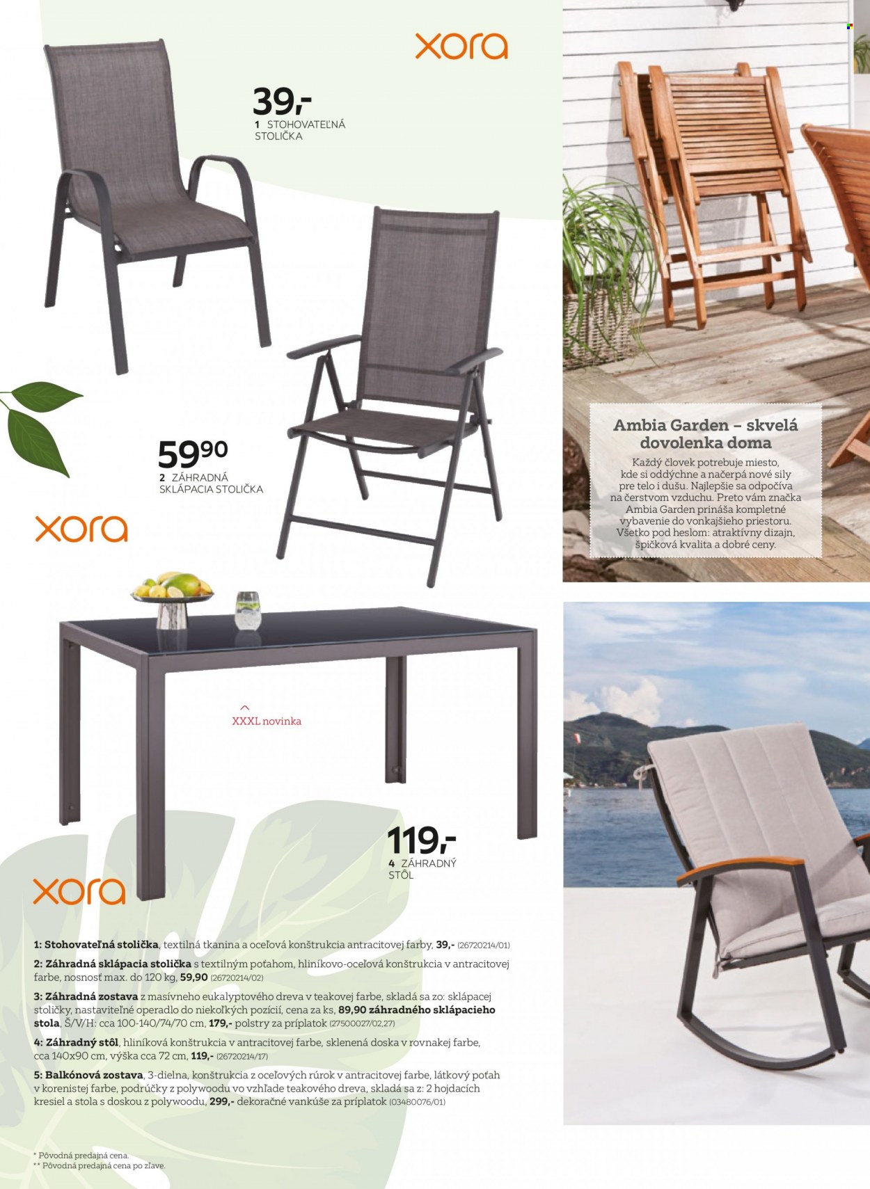thumbnail - Leták XXXLutz - 21.4.2022 - 31.12.2022 - Produkty v akcii - vankúš, doska, stôl, stolička, zahradný nábytok, záhradný stôl. Strana 18.