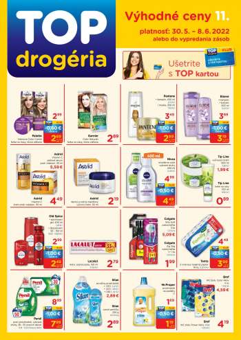 Leták TOP drogéria - 30.5.2022 - 8.6.2022.