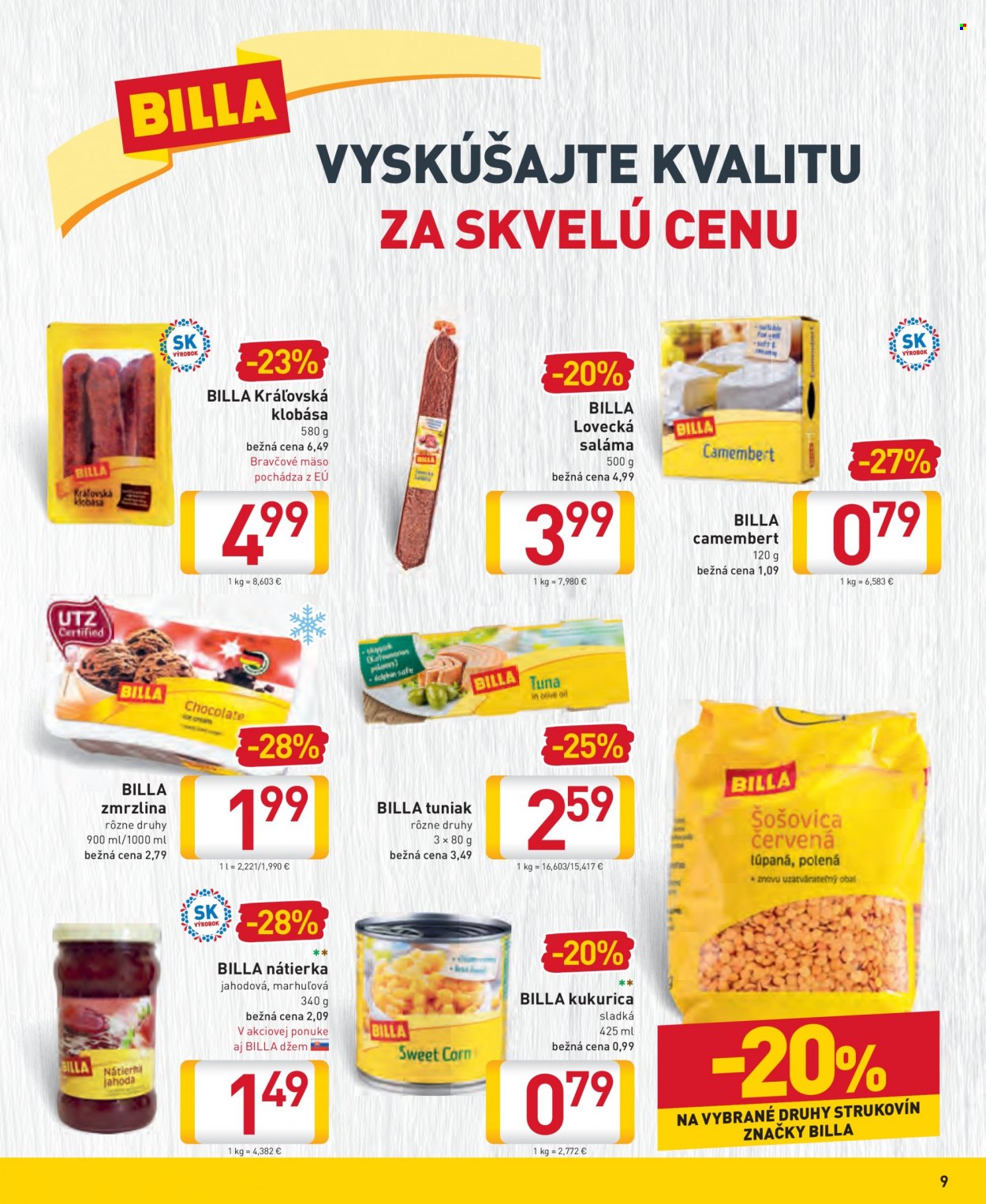 Leták Billa - 1.6.2022 - 7.6.2022. Strana 9