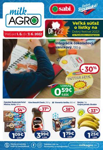Leták Milk AGRO - 1.6.2022 - 7.6.2022.