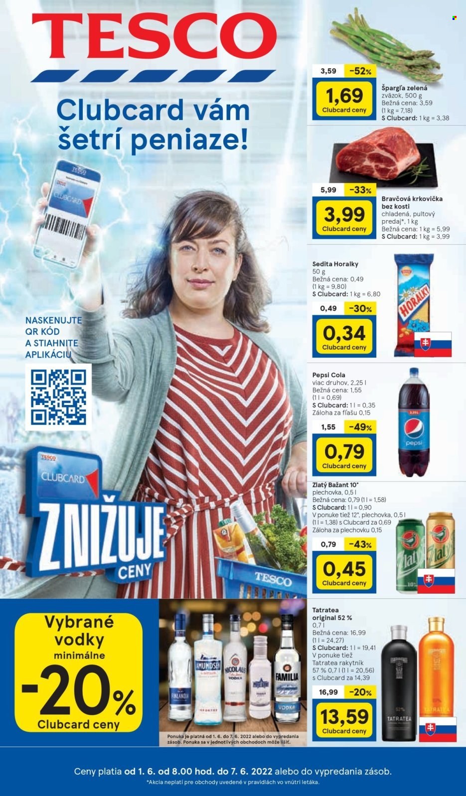Leták TESCO - 1.6.2022 - 7.6.2022. Strana 1