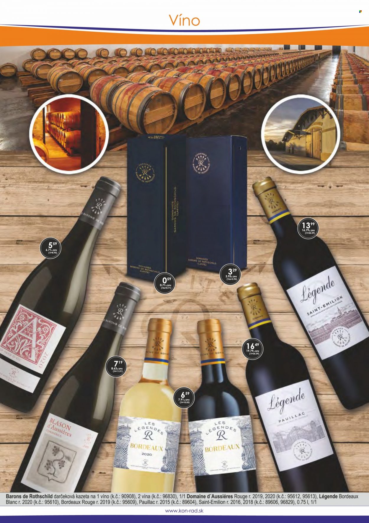 thumbnail - Leták KON-RAD - 1.6.2022 - 30.6.2022 - Produkty v akcii - darčekové balenie, červené víno, Bordeaux, víno, alkohol. Strana 31.