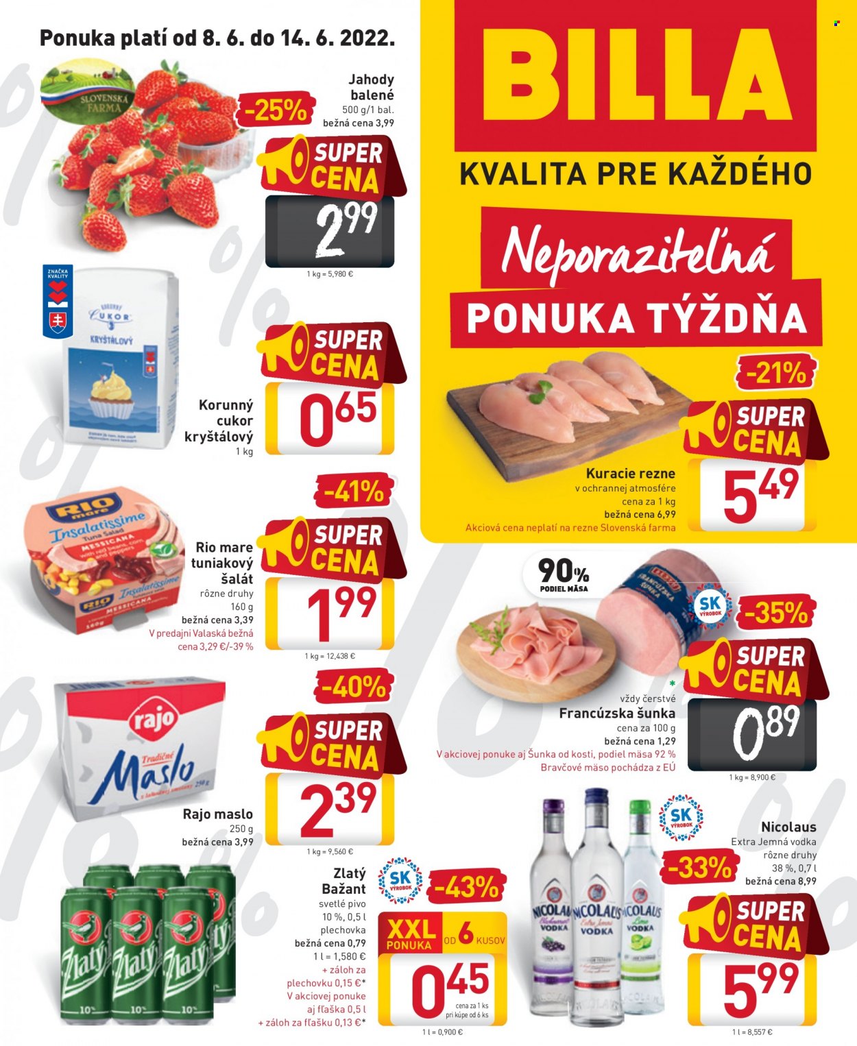 Leták Billa - 8.6.2022 - 14.6.2022. Strana 1