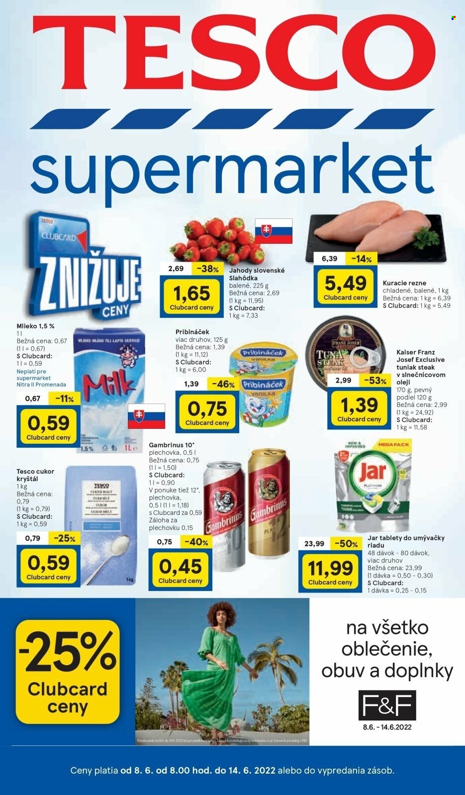 Leták TESCO supermarket - 8.6.2022 - 14.6.2022. Strana 1