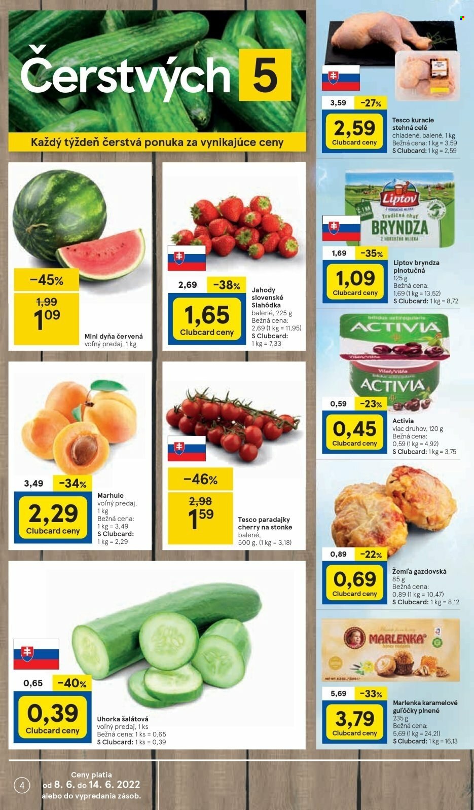 Leták TESCO supermarket - 8.6.2022 - 14.6.2022. Strana 4