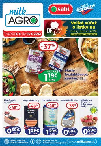 Leták Milk AGRO - 8.6.2022 - 14.6.2022.
