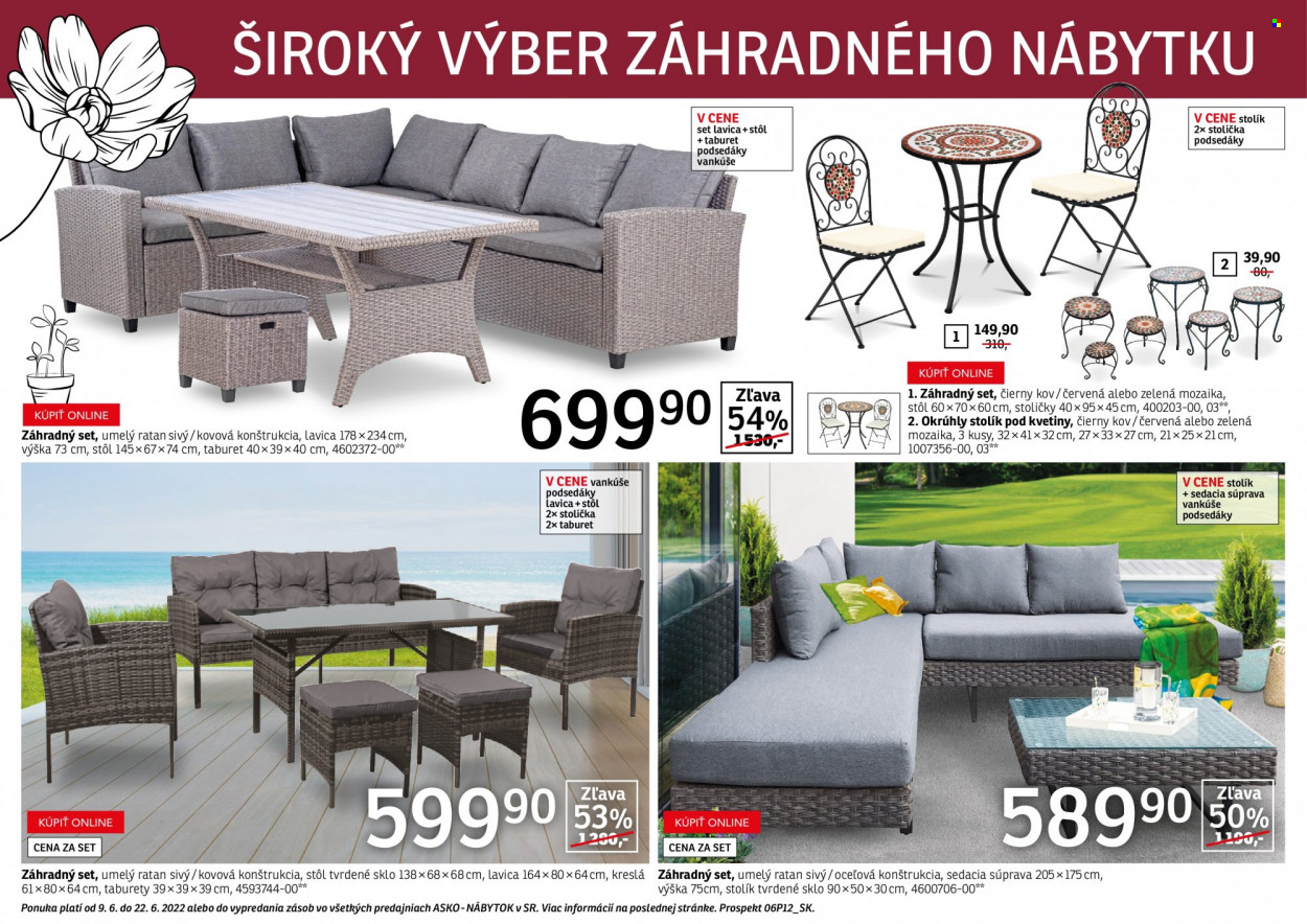 Leták Asko Nábytok - 9.6.2022 - 22.6.2022. Strana 10