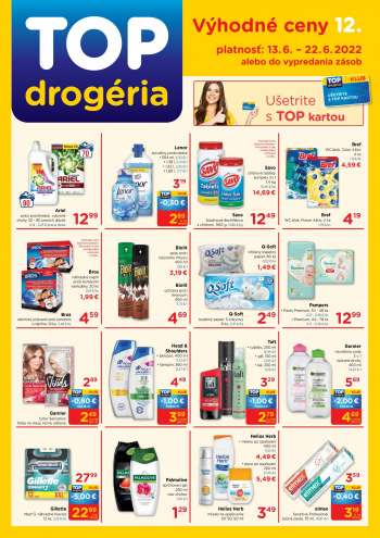 Leták TOP drogéria - 13.6.2022 - 22.6.2022.