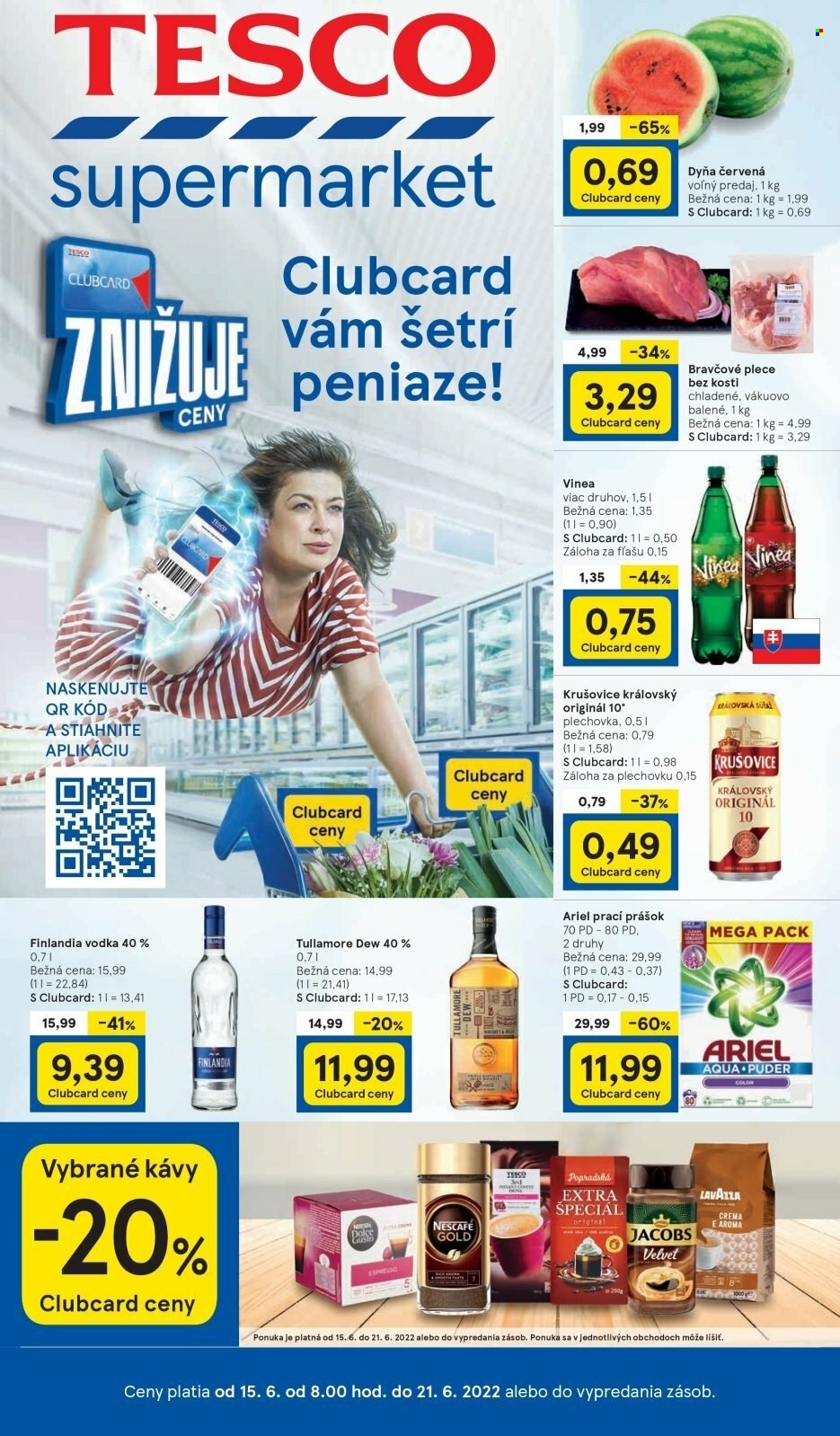 Leták TESCO supermarket - 15.6.2022 - 21.6.2022. Strana 1