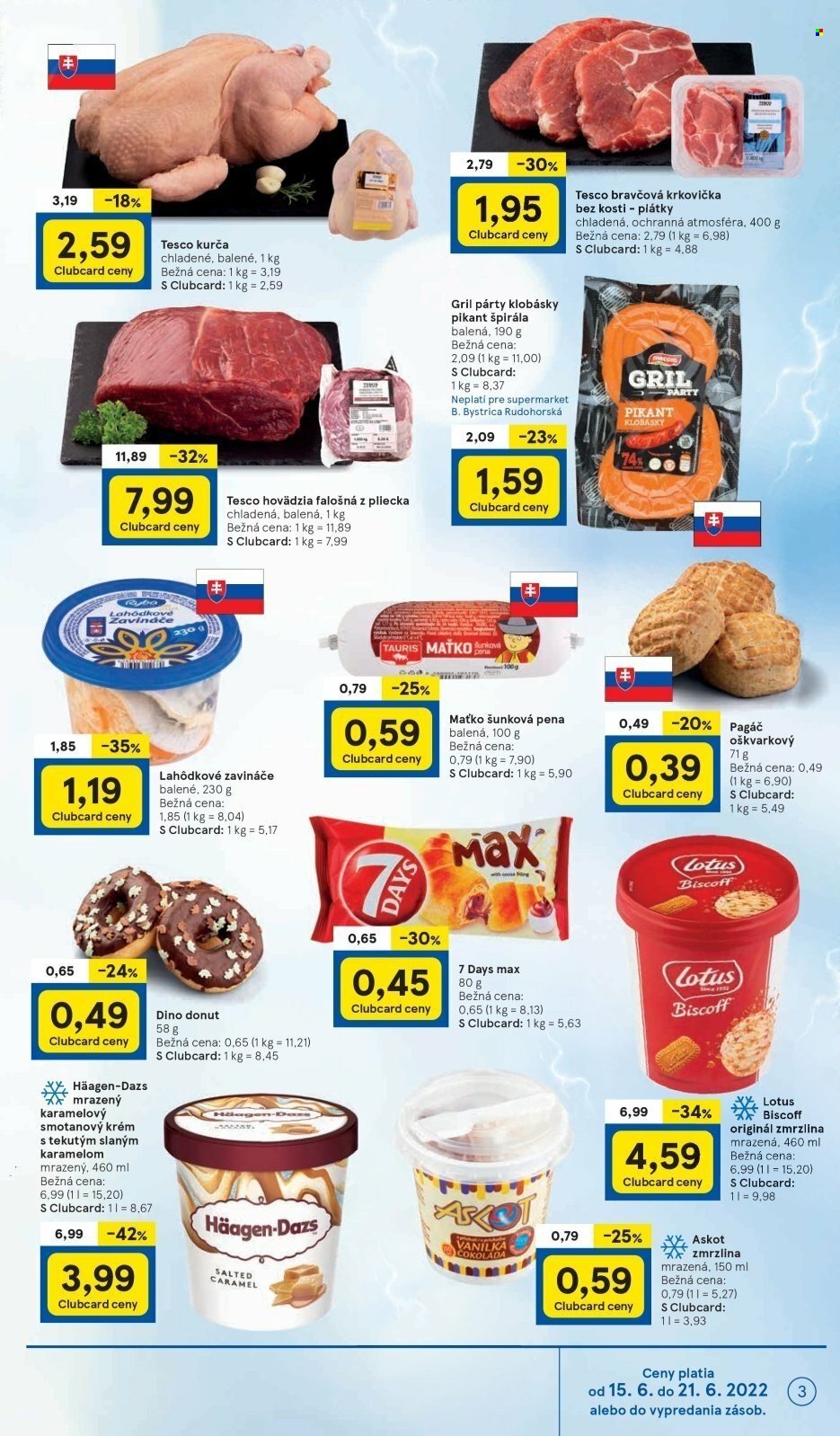 Leták TESCO supermarket - 15.6.2022 - 21.6.2022. Strana 3