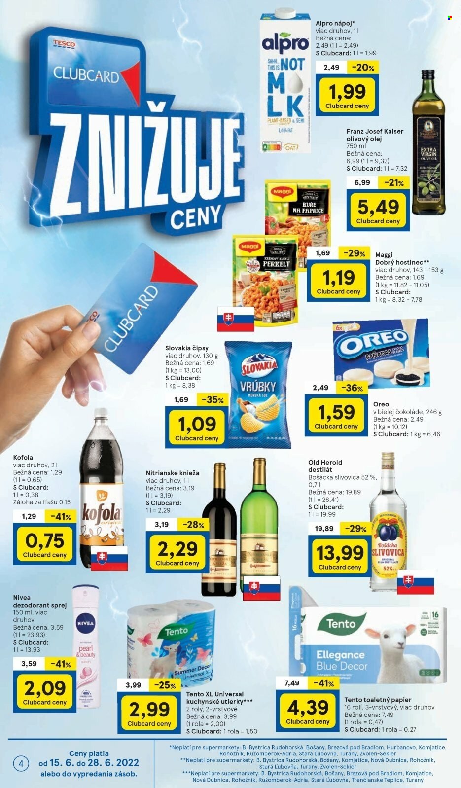 Leták TESCO supermarket - 15.6.2022 - 21.6.2022. Strana 4