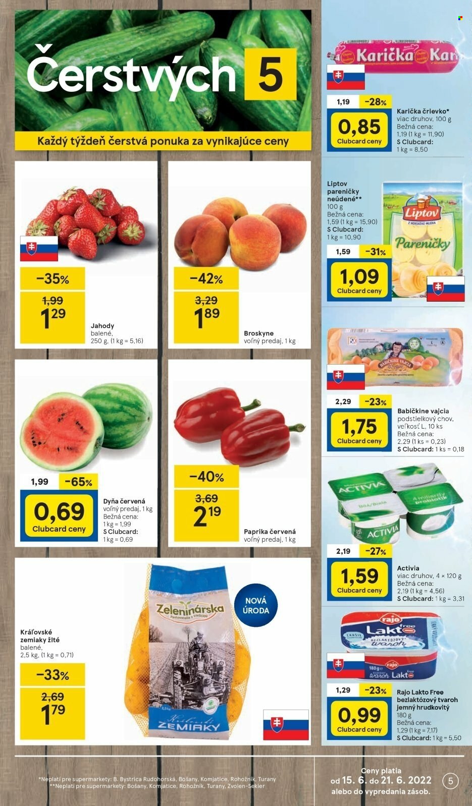Leták TESCO supermarket - 15.6.2022 - 21.6.2022. Strana 5