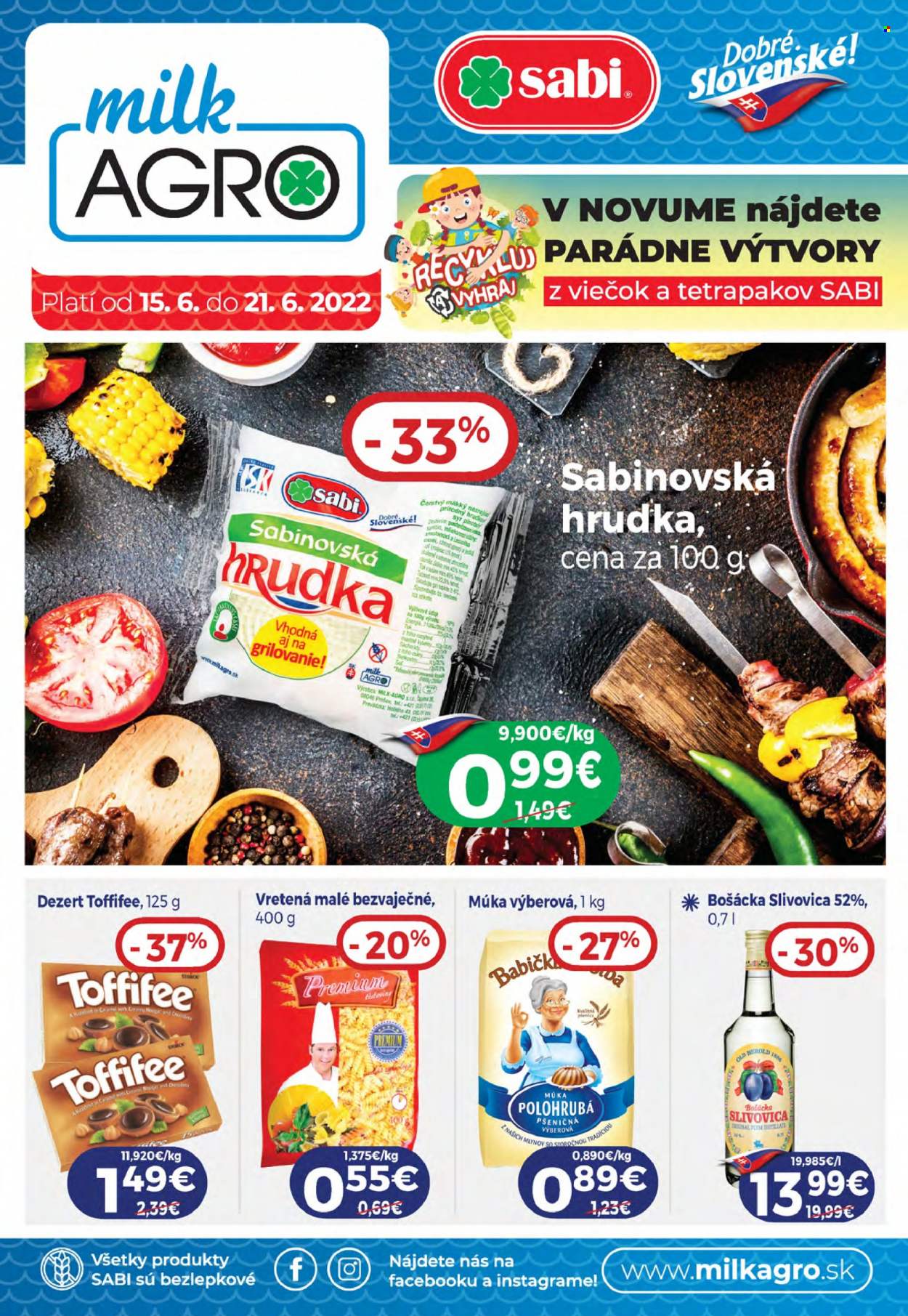 Leták Milk AGRO - 15.6.2022 - 21.6.2022. Strana 1